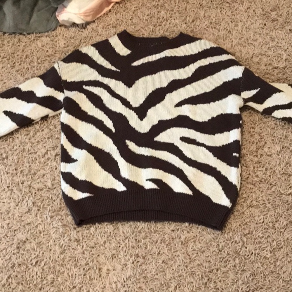 Zebra print sweater